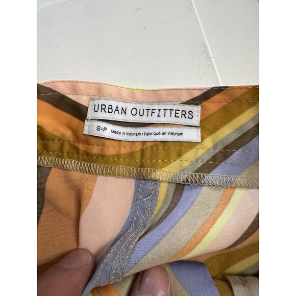 Urban Outfitters Olympia Printed S Pants Wide-Leg Multicolor Swirl Retro Groovy - Picture 6 of 7